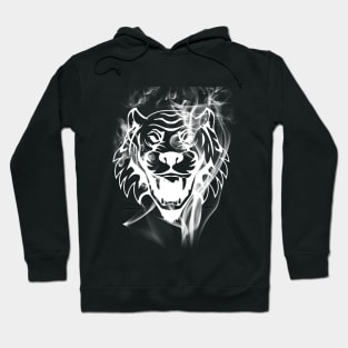 White Flame Tiger Hoodie